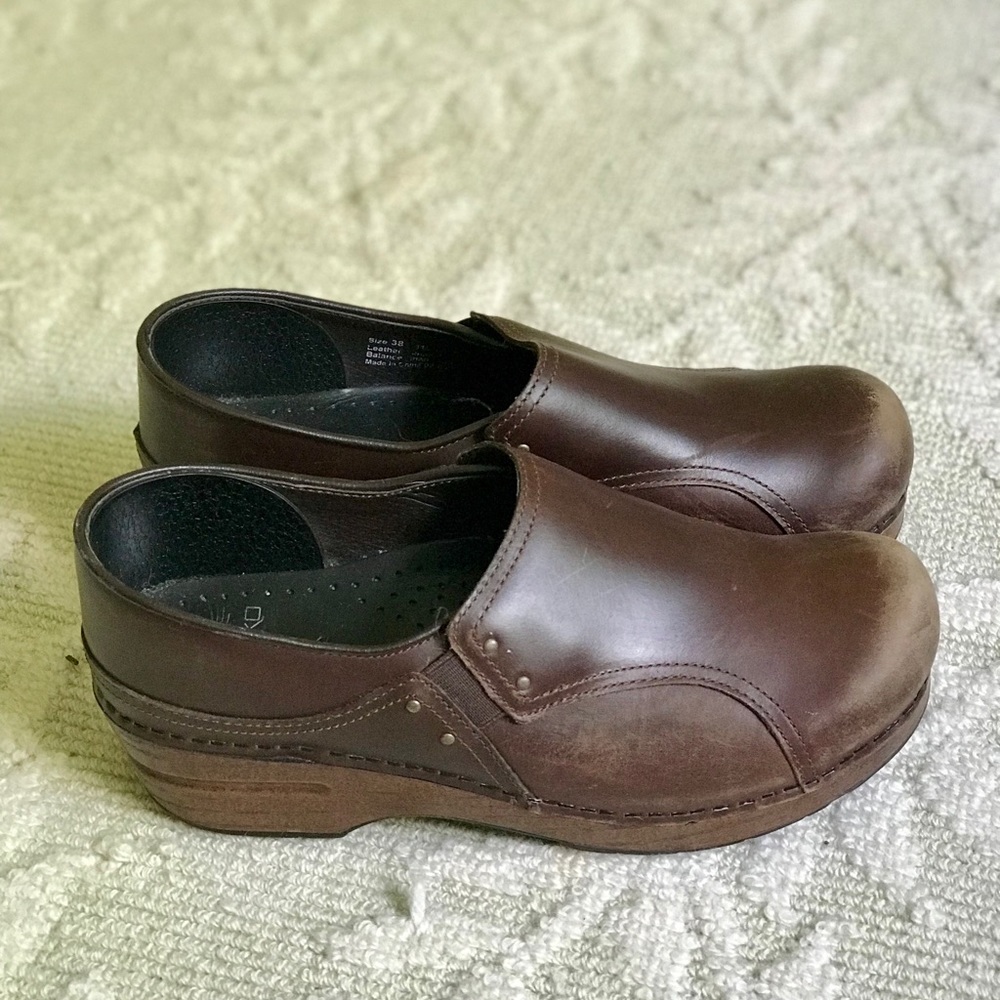 Dansko Brown Leather Clogs